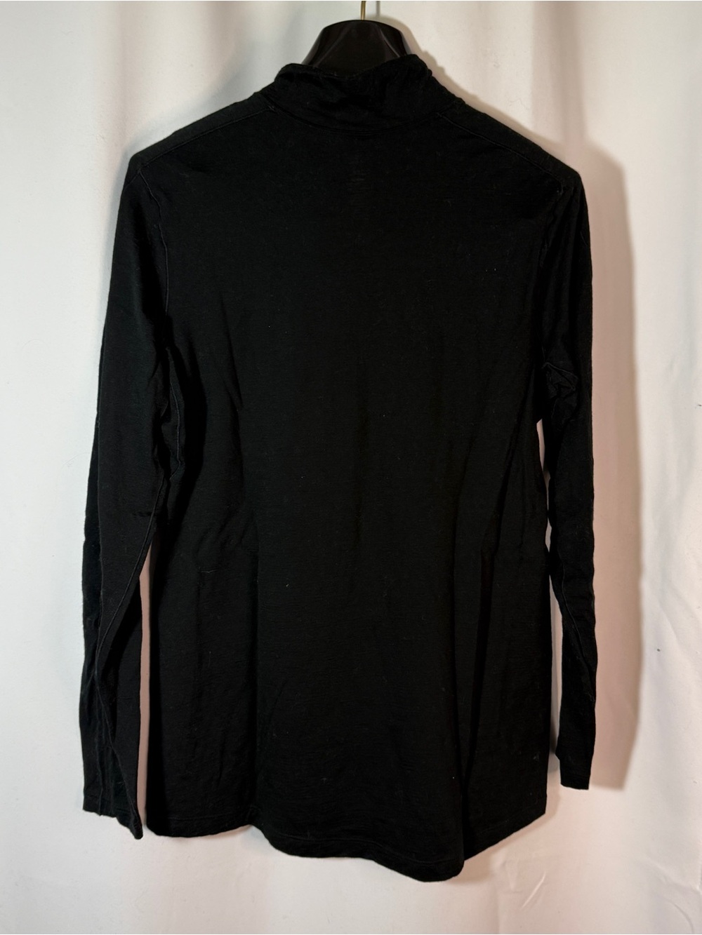 REI Black 100% Wool Long-Sleeve Quarter-Zip Pullover - Picture 2 of 7